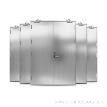 security fire rated double leaf stainless steel door